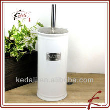 white glaze ceramic toiletbrush holder